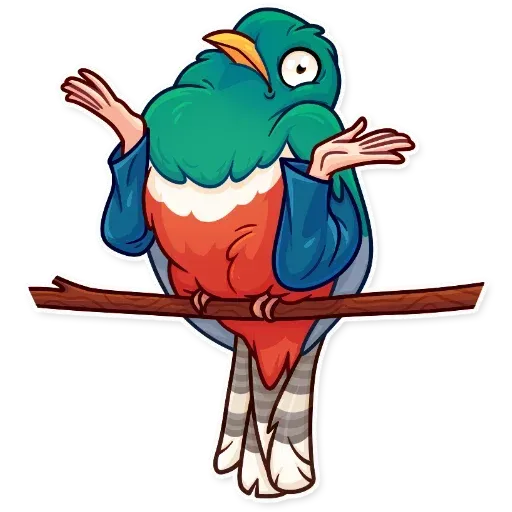 Bird with hands - Sticker 7