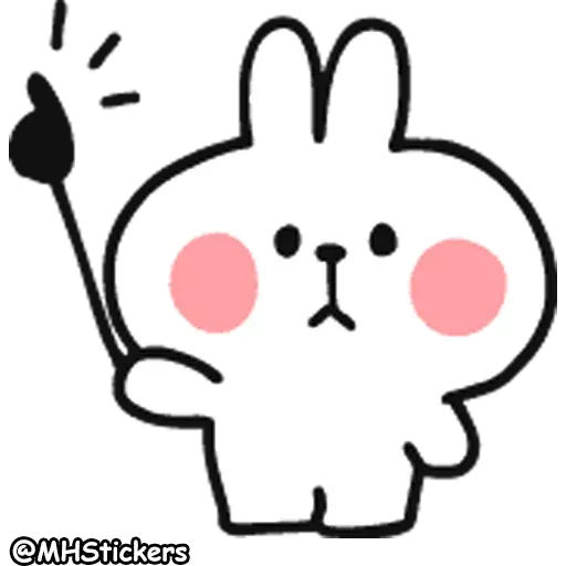 Spoiled Rabbit Doodles Emoji 2 - Sticker 5