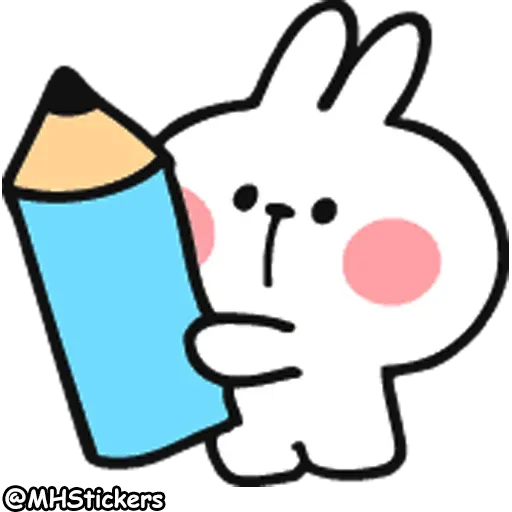 Spoiled Rabbit Doodles Emoji 2 - Sticker 4