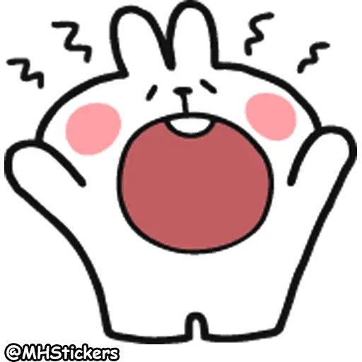 Spoiled Rabbit Doodles Emoji 2 - Sticker 3