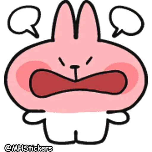 Spoiled Rabbit Doodles Emoji 2 - Sticker 6