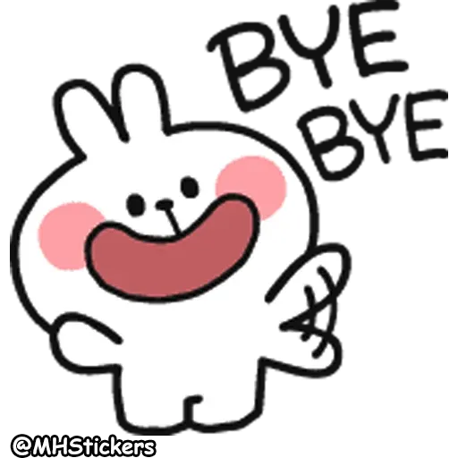 Spoiled Rabbit Doodles Emoji 2 - Sticker 2