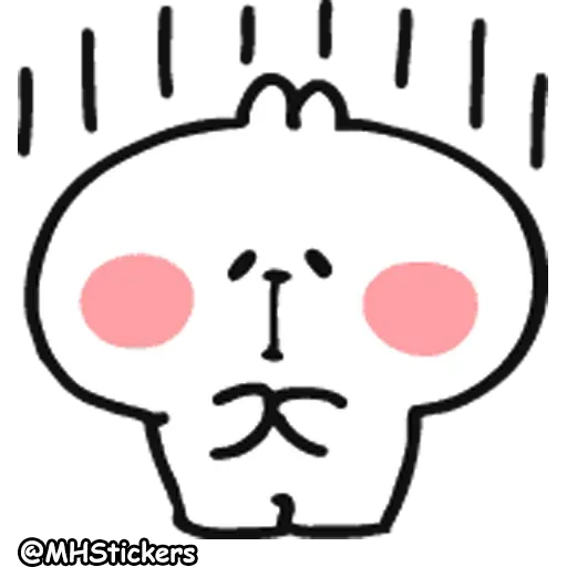 Spoiled Rabbit Doodles Emoji 2 - Sticker 7