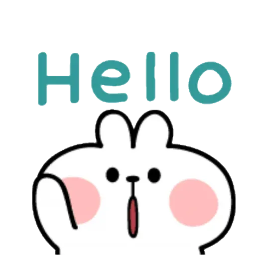 Spoiled rabbit emoji with word- Sticker