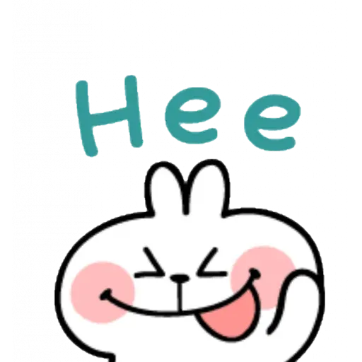 Spoiled rabbit emoji with word - Sticker 3