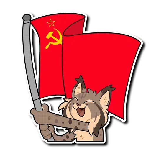 communist lynx- Sticker