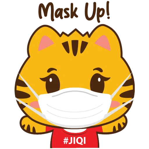 JIQI Mask Up!- Sticker