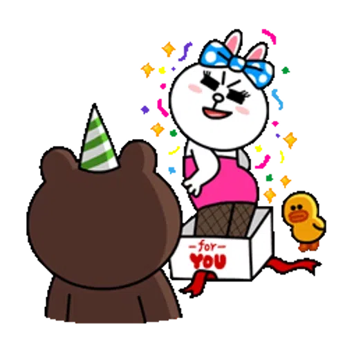 Brown and Cony in love 2 - Sticker 8