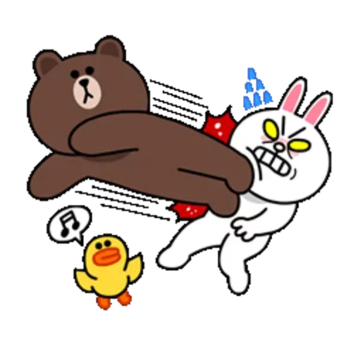 Brown and Cony in love 2 - Sticker