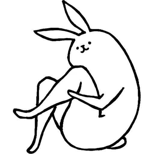 Rabbit with beautiful legs- Sticker