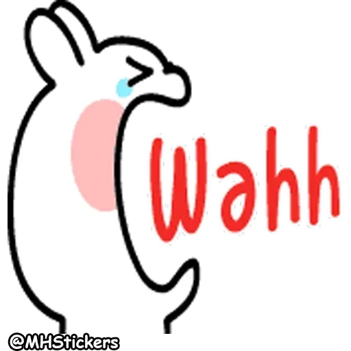 Spoiled Rabbit A Word Emoji 2 - Sticker 5