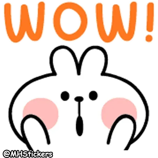 Spoiled Rabbit A Word Emoji 2- Sticker