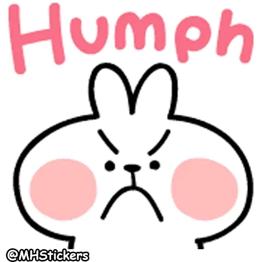 Spoiled Rabbit A Word Emoji 2 - Sticker 3