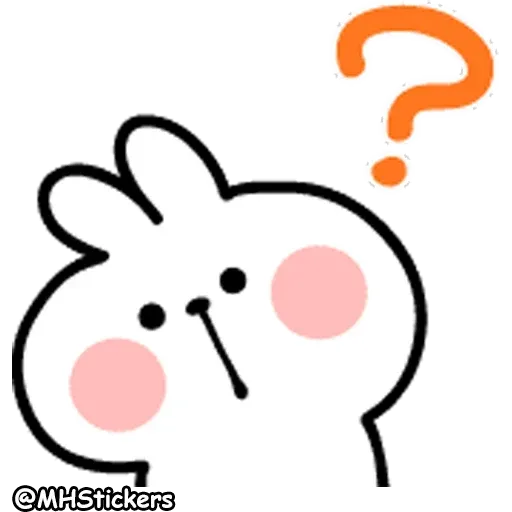 Spoiled Rabbit A Word Emoji 2 - Sticker