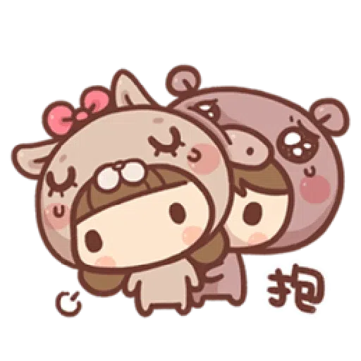 香菇妹&小豬先生 - Sticker 3