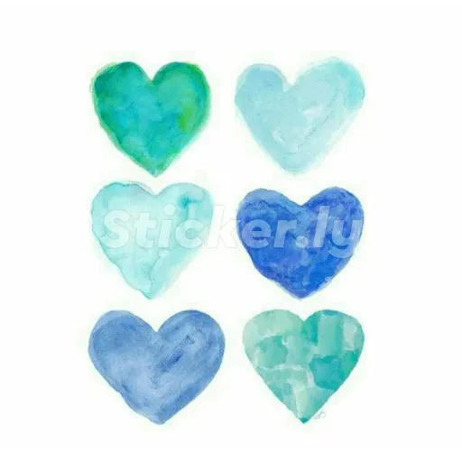 bleu hearts - Sticker 5
